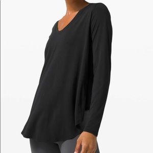 lululemon Up for Down Time Long Sleeve Black Size 2 NWT